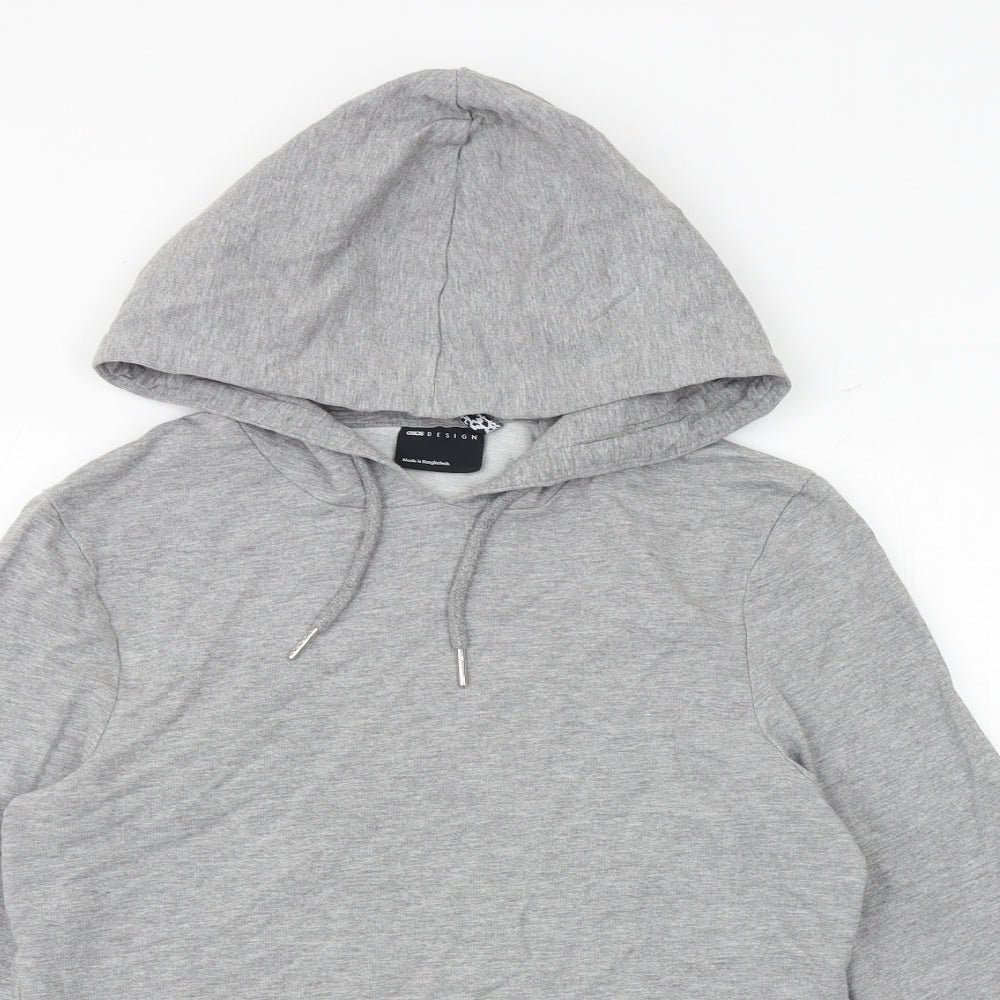 ASOS Womens Grey Polyester Pullover Hoodie Size M Pullover