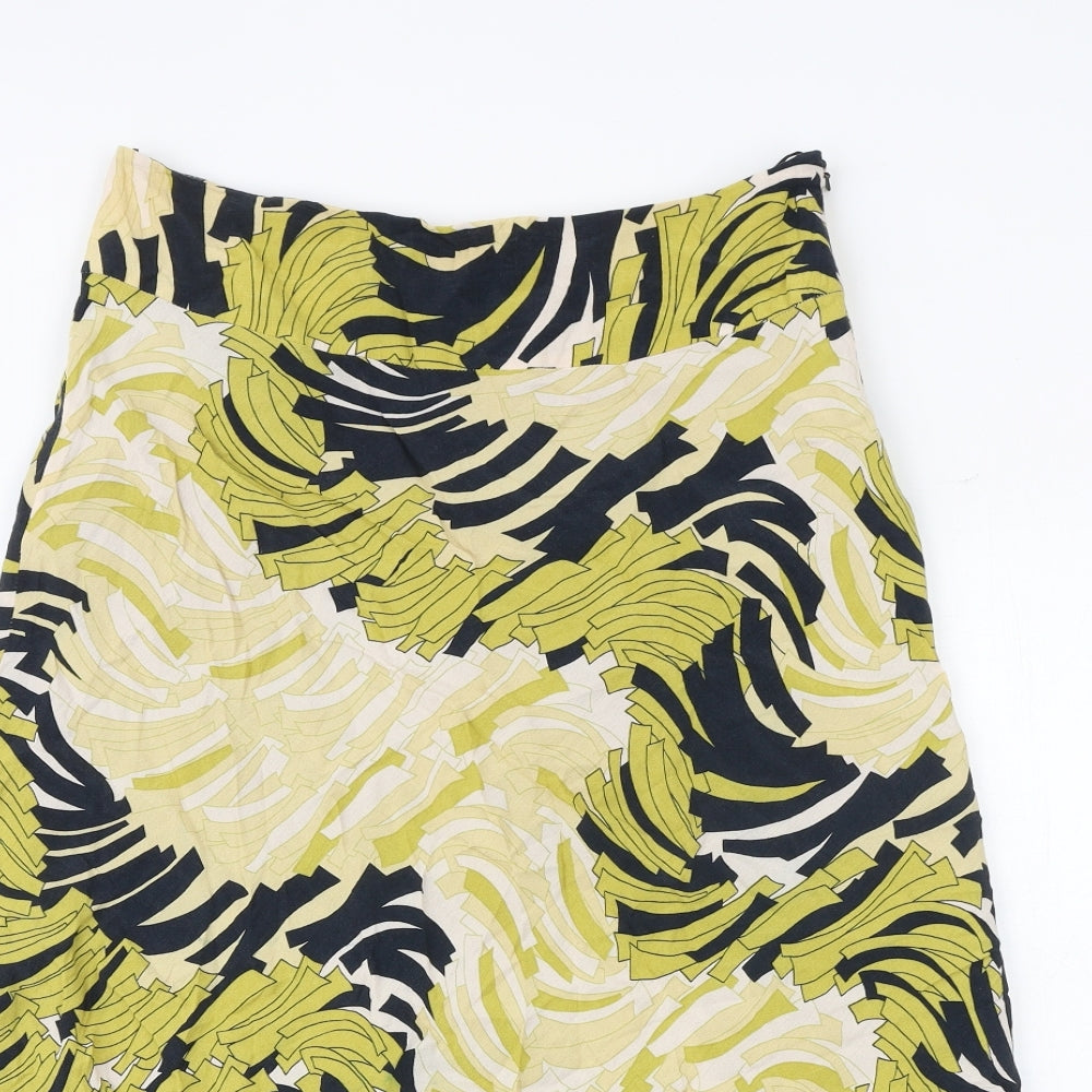 Planet Womens Multicoloured Geometric Polyester Swing Skirt Size 30 in Zip