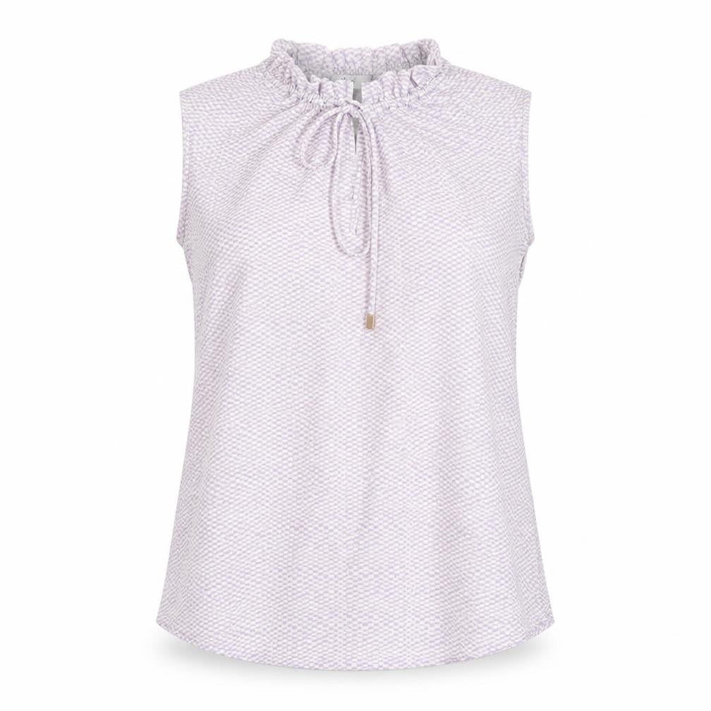 NEXT Womens Purple Check Polyester Basic Tank Size 8 Round Neck