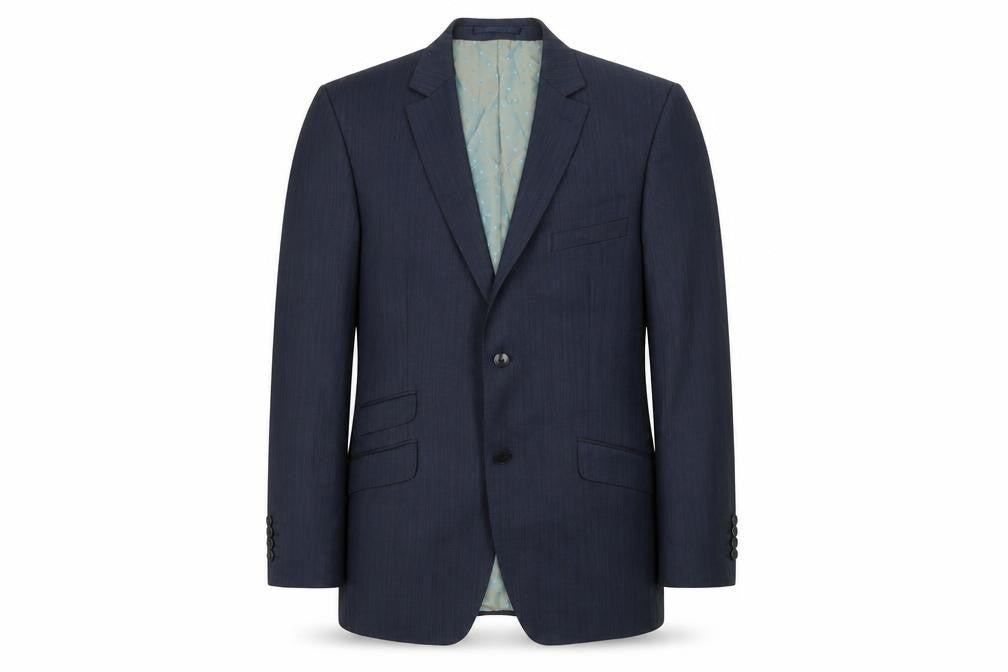 REMUS Mens Blue Wool Jacket Suit Jacket Size 40 Regular