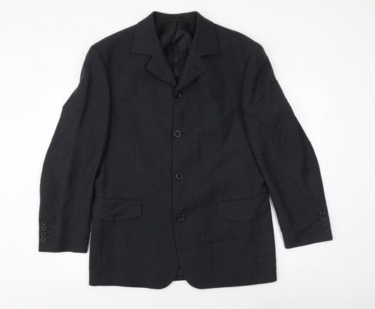 Obvious uomo Mens Grey Polyester Jacket Suit Jacket Size 42 Regular