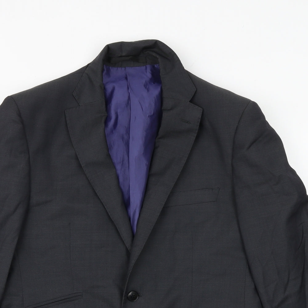 Autograph Mens Grey Wool Jacket Suit Jacket Size 38 Regular