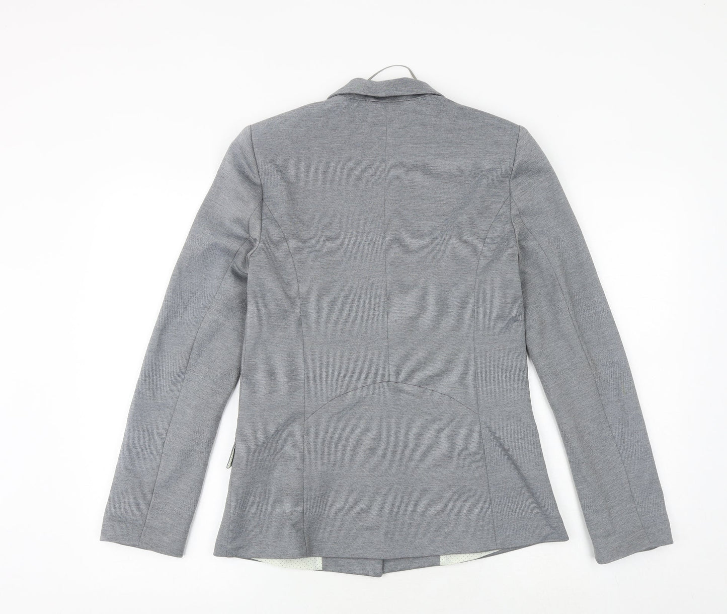 Oasis Womens Grey Geometric Jacket Blazer Size 8 Button