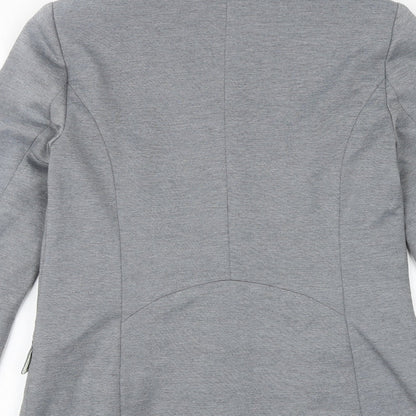 Oasis Womens Grey Geometric Jacket Blazer Size 8 Button