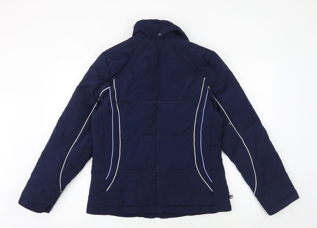 ZeroXposur Womens Blue Windbreaker Jacket Size S Zip
