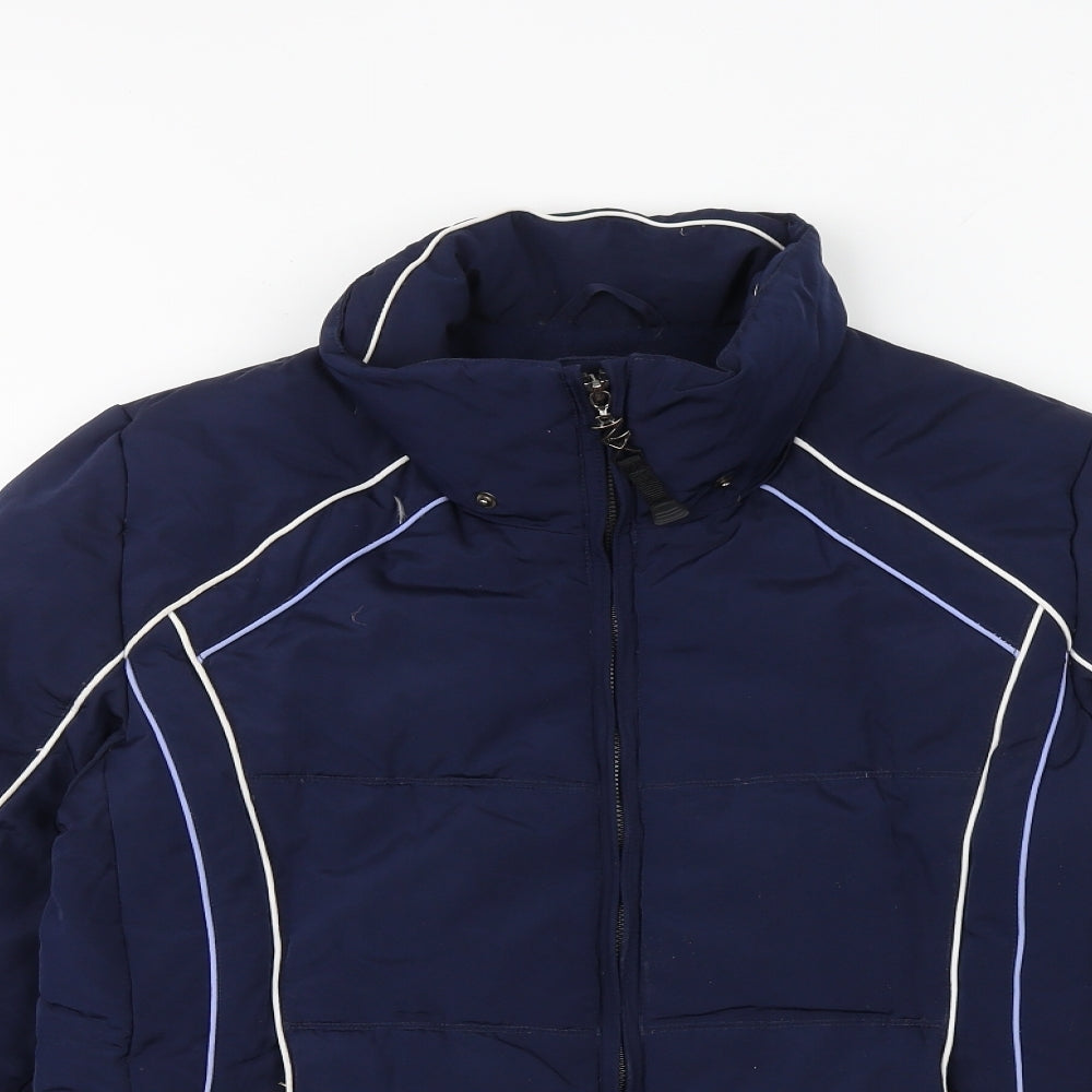 ZeroXposur Womens Blue Windbreaker Jacket Size S Zip