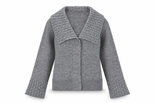 Wallis Womens Grey V-Neck Acrylic Cardigan Jumper Size M
