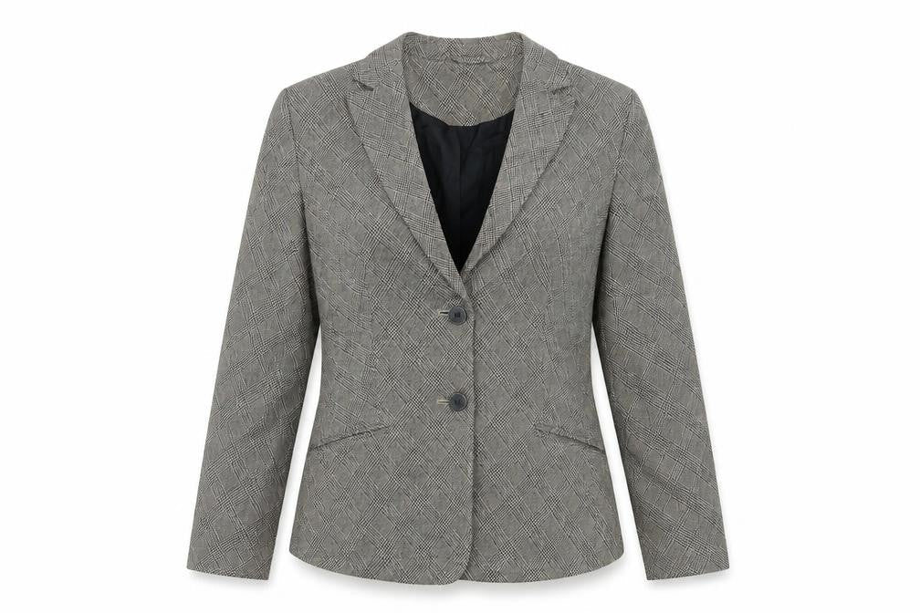 Principles Womens Brown Geometric Jacket Blazer Size 10 Button
