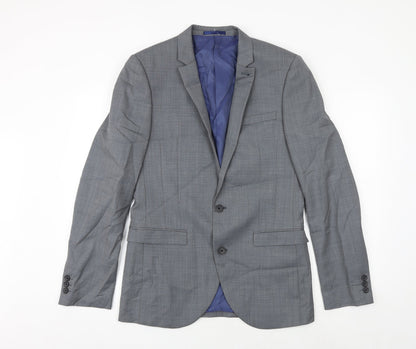 Next Mens Grey Wool Jacket Suit Jacket Size 38 Regular