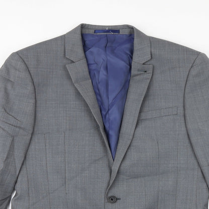 Next Mens Grey Wool Jacket Suit Jacket Size 38 Regular