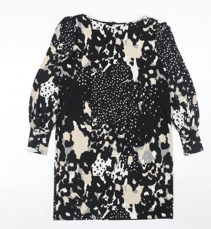 Next Womens Multicoloured Animal Print Polyester Sheath Size 12 Boat Neck Pullover