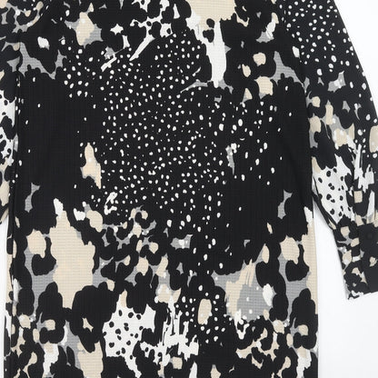 Next Womens Multicoloured Animal Print Polyester Sheath Size 12 Boat Neck Pullover