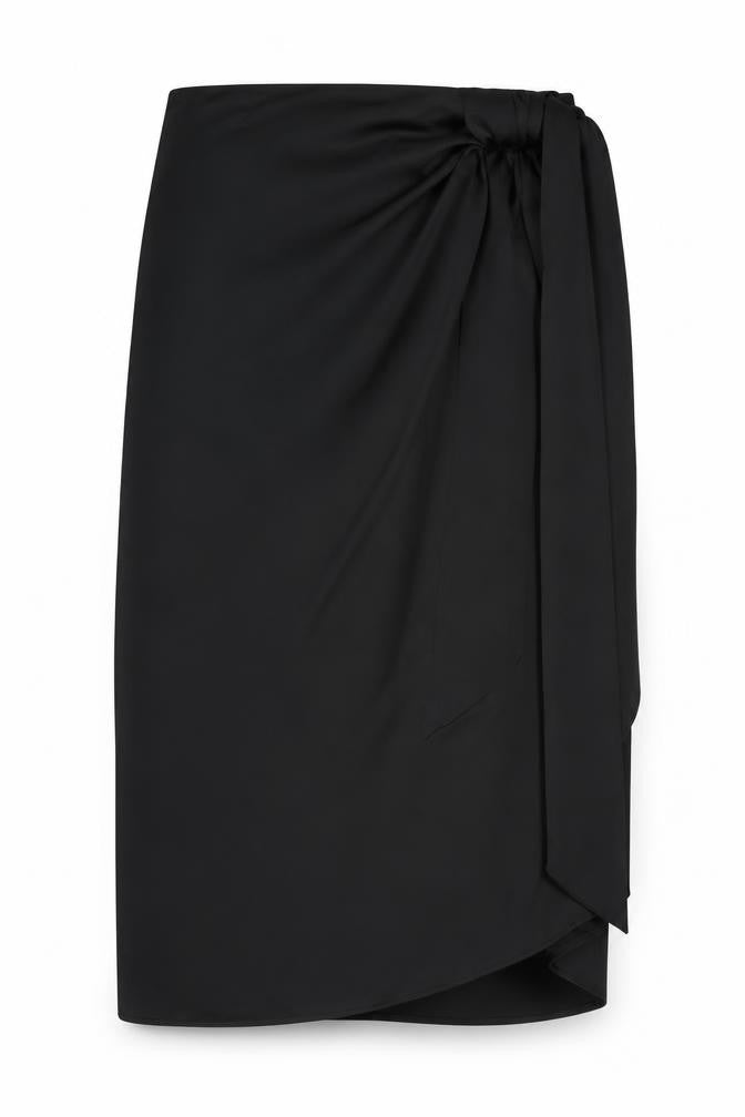 Zara Womens Black Polyester A-Line Skirt Size S Zip