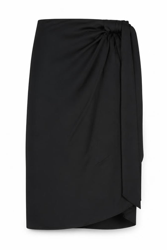 Zara Womens Black Polyester A-Line Skirt Size S Zip