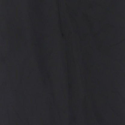 Zara Womens Black Polyester A-Line Skirt Size S Zip