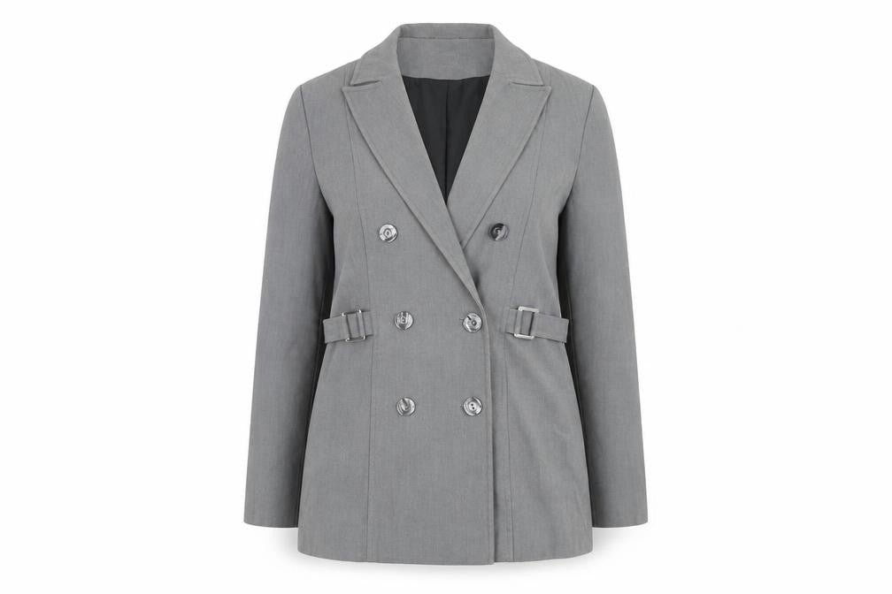 Etham Womens Grey Viscose Jacket Blazer Size 10