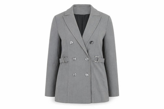 Etham Womens Grey Viscose Jacket Blazer Size 10
