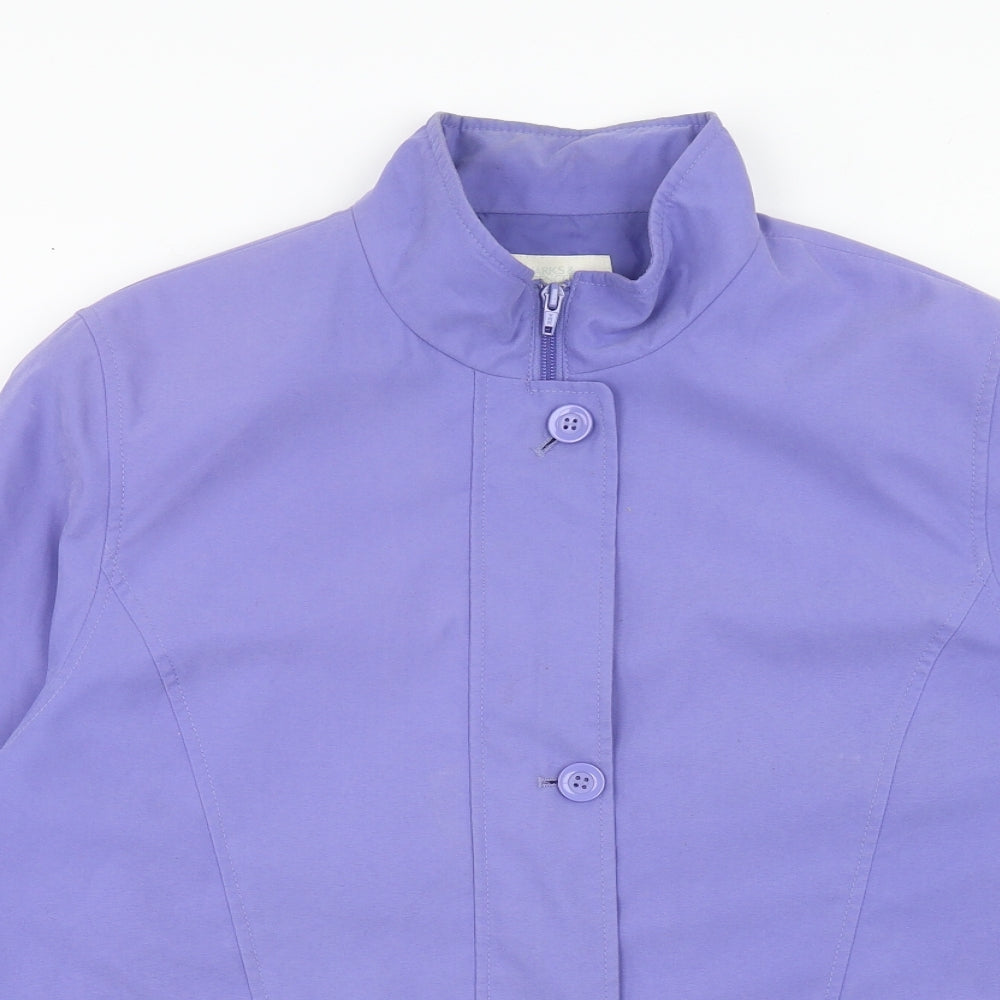 Marks and Spencer Womens Purple Jacket Size 14 Zip