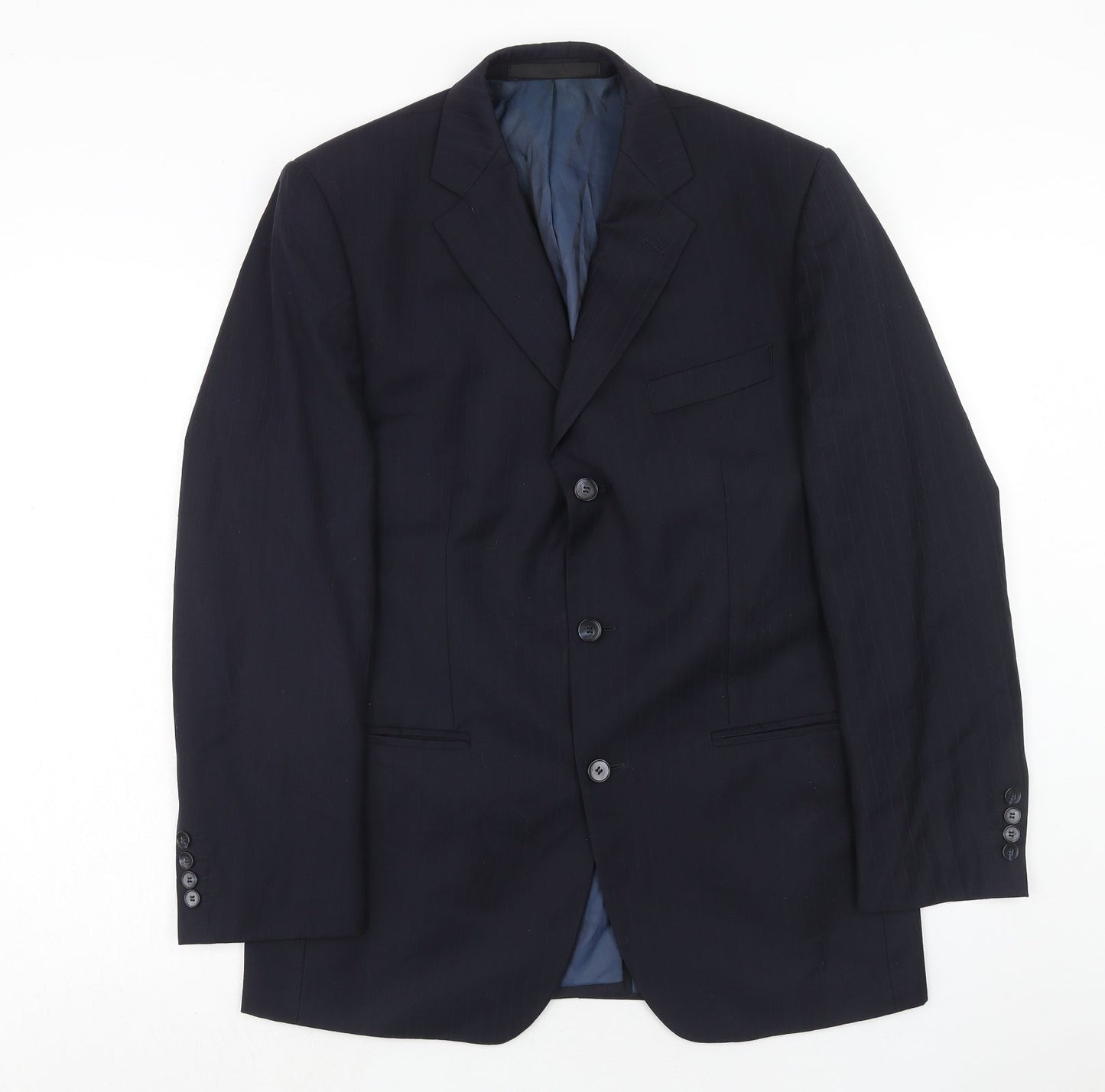 Marks and Spencer Mens Blue Wool Jacket Suit Jacket Size 40 Regular