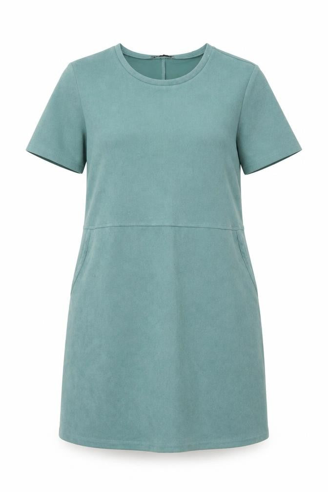 Zara Womens Green Polyester A-Line Size L Round Neck Pullover