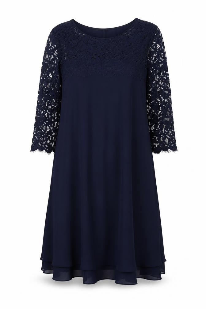 Monsoon Womens Blue Floral Polyester Trapeze & Swing Size 10 Round Neck Button