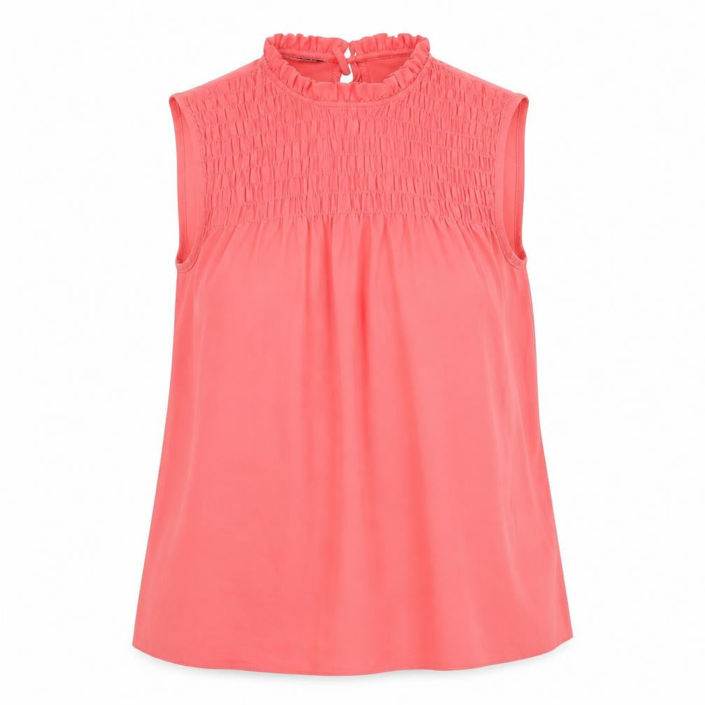 Dorothy Perkins Womens Pink Polyester Basic Tank Size 12 Round Neck