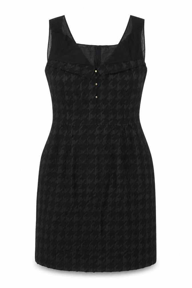 N.W. 3 Womens Black Geometric Wool Shift Size 12 V-Neck Zip