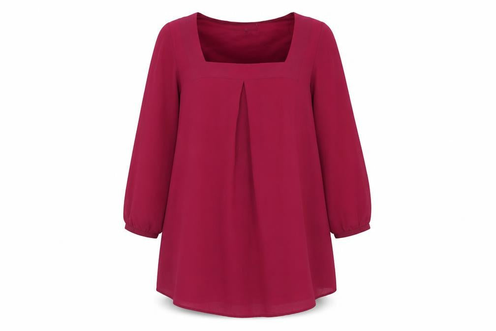 Evans Womens Pink Polyester A-Line Size 16 Square Neck Pullover
