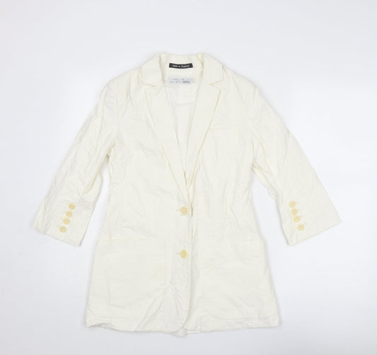 Bolongaro Trevor Womens Ivory Cotton Jacket Blazer Size S