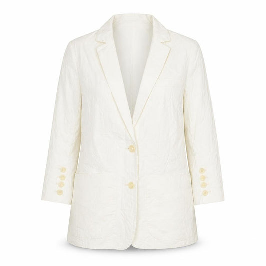 Bolongaro Trevor Womens Ivory Cotton Jacket Blazer Size S