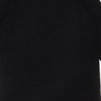 Marks & Spencer Womens Black Boat Neck Acrylic Pullover Jumper Size 10 - Embellished