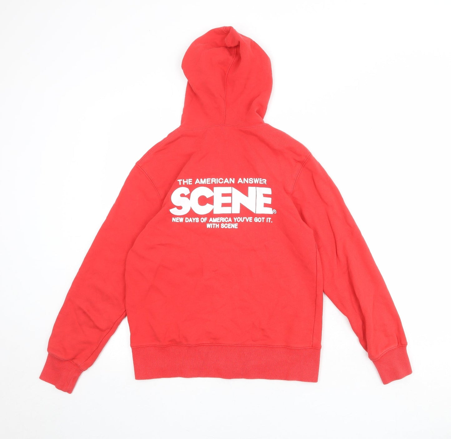 Scene Womens Red Polyester Full Zip Hoodie Size XS Zip