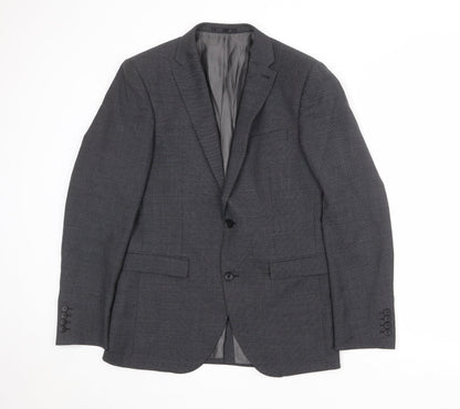 Next Mens Grey Wool Jacket Suit Jacket Size 40 Regular