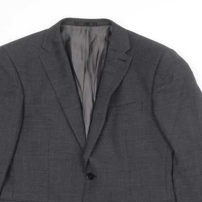 Next Mens Grey Wool Jacket Suit Jacket Size 40 Regular