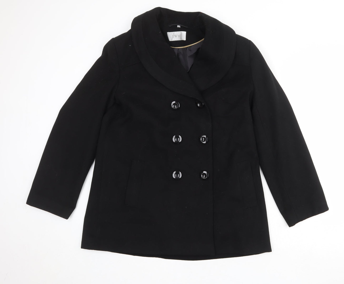 EWM Womens Black Jacket Size 14 Button