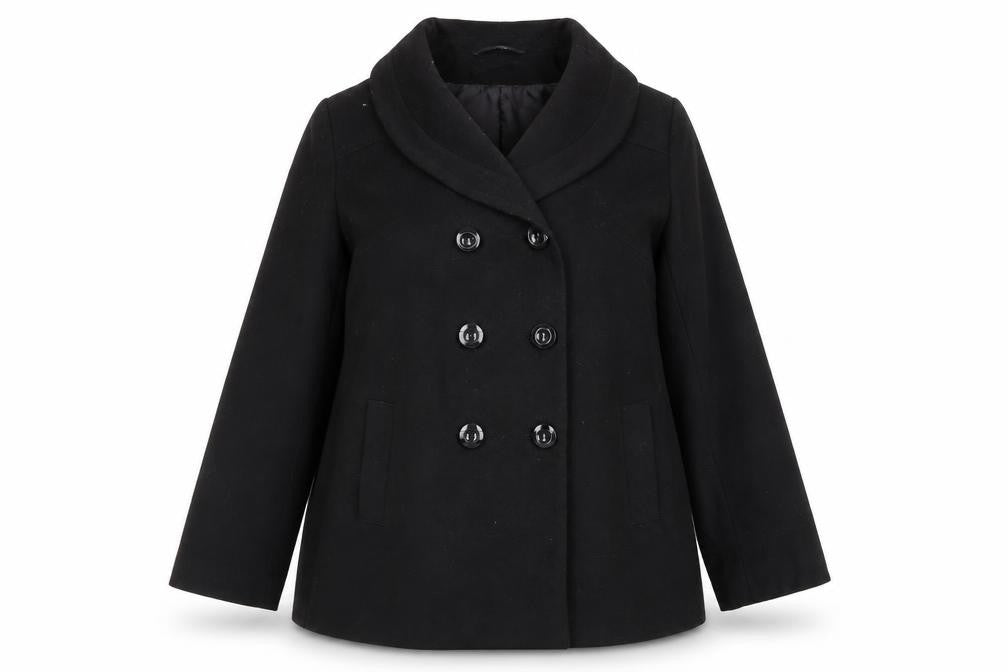 EWM Womens Black Jacket Size 14 Button