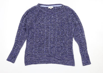 Country Casuals Womens Blue Boat Neck Viscose Pullover Jumper Size S