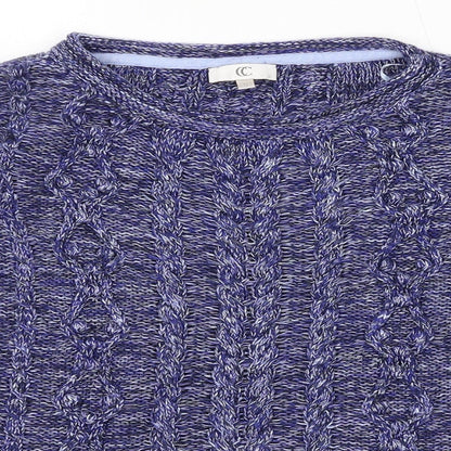 Country Casuals Womens Blue Boat Neck Viscose Pullover Jumper Size S