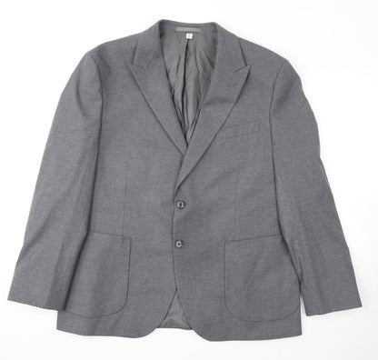 Additional front view of Autograph men’s grey polyester jacket suit jacket, size 42, regular