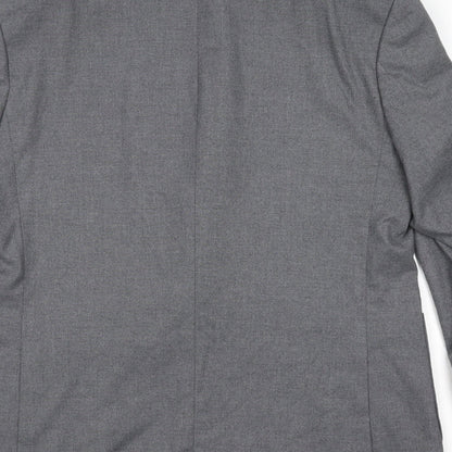 Brand and care label for Autograph men’s grey polyester jacket suit jacket, size 40, regular