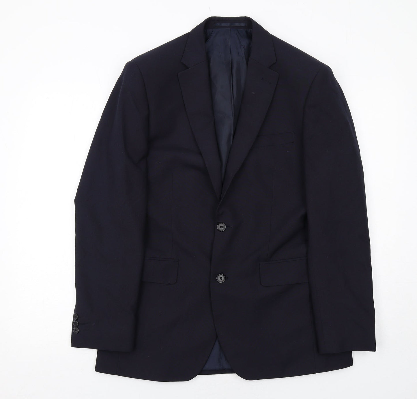 Debenhams Mens Blue Polyester Jacket Suit Jacket Size 38 Regular