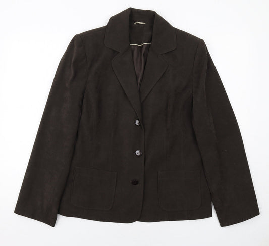 Berkertex Womens Green Jacket Blazer Size 16 Button