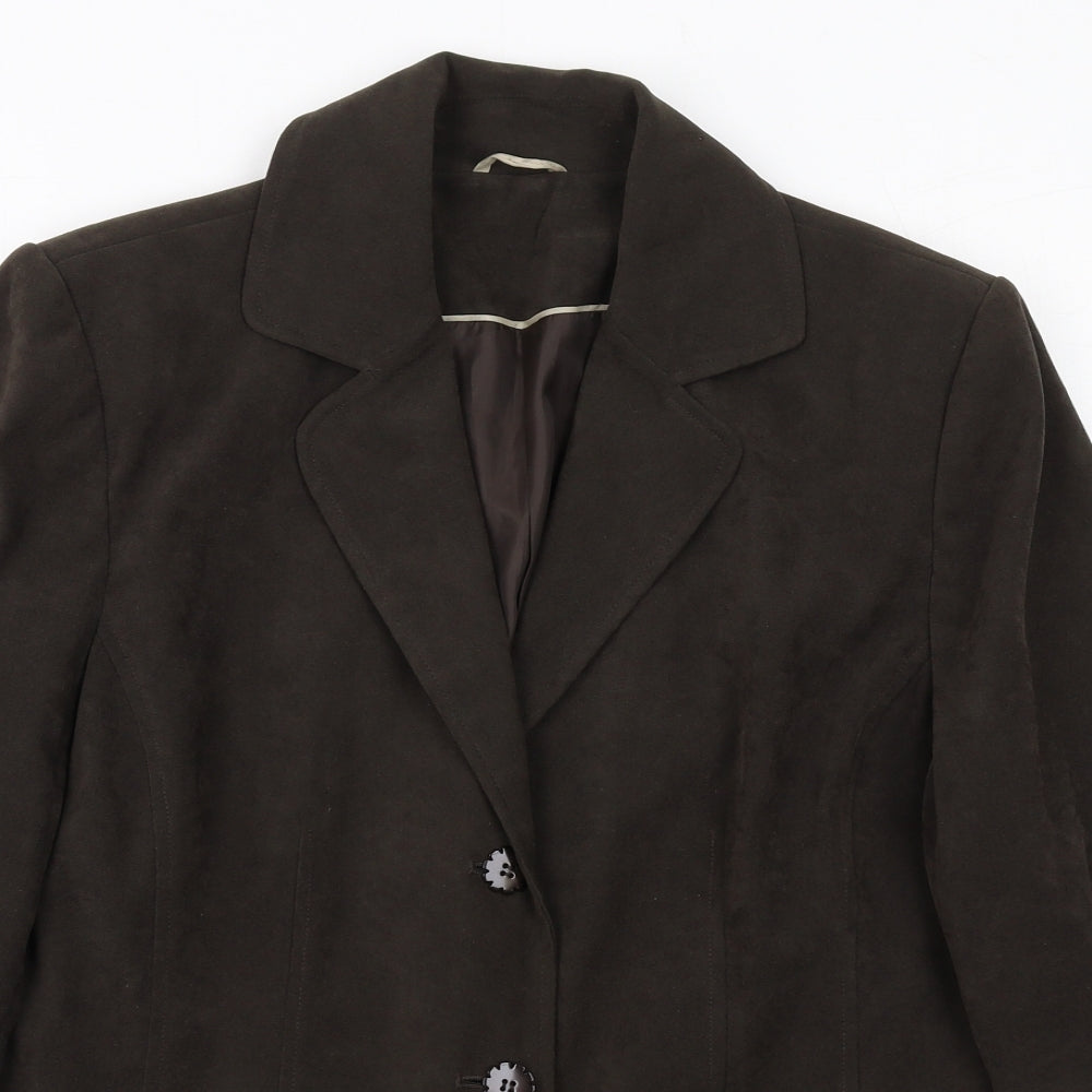 Berkertex Womens Green Jacket Blazer Size 16 Button
