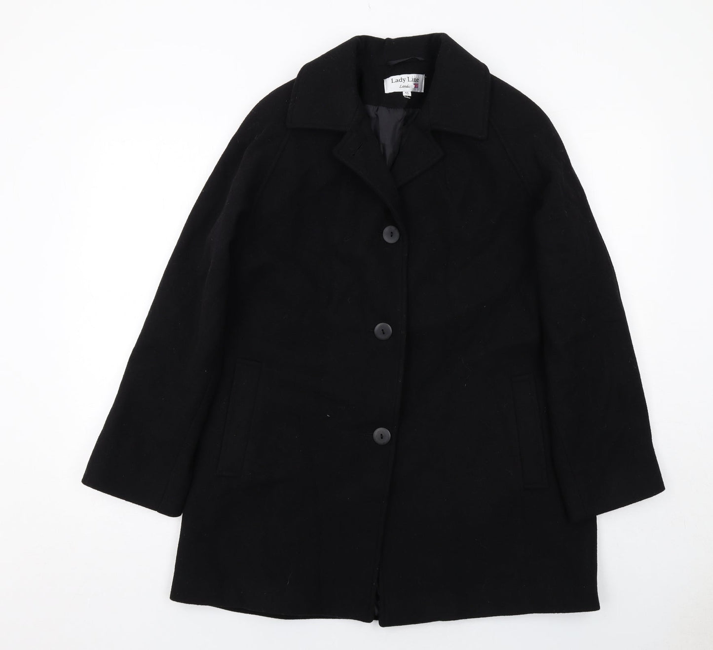 Lady Line Womens Black Jacket Size 10 Button