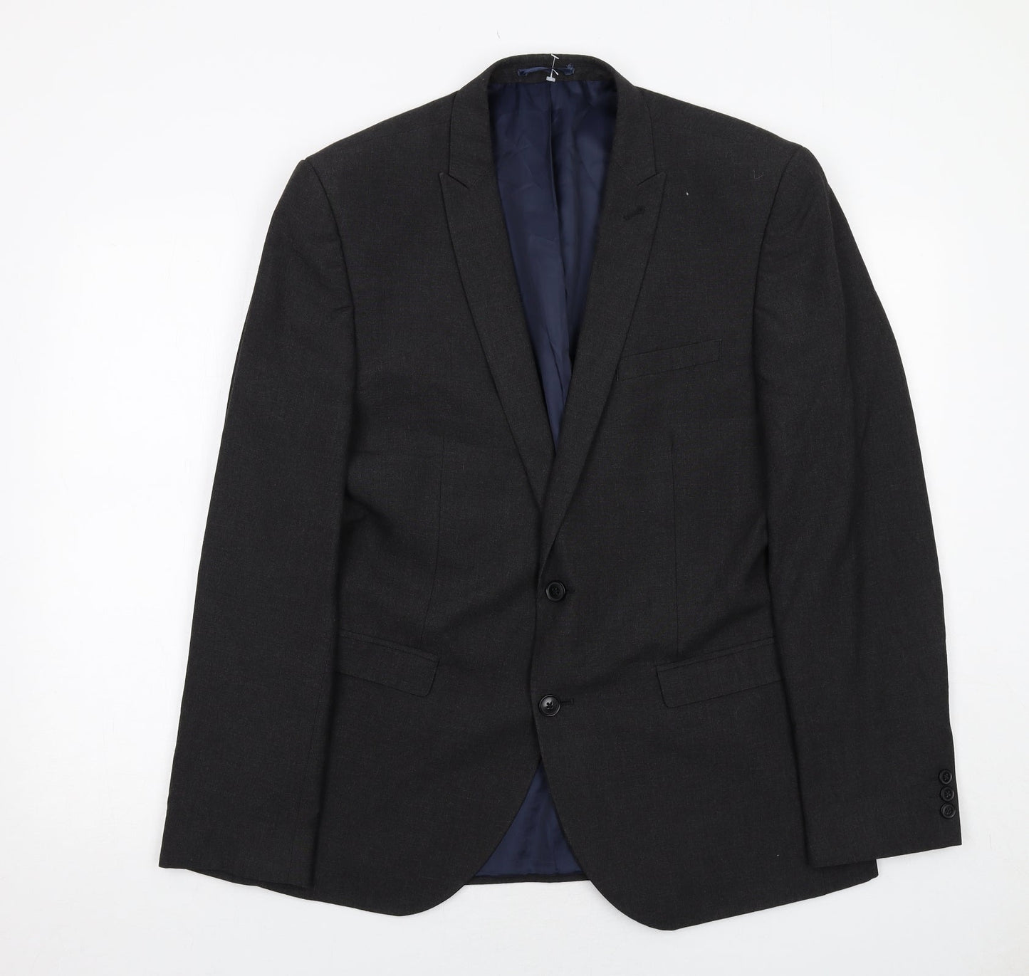 NEXT Mens Grey Polyester Jacket Suit Jacket Size 42 Regular