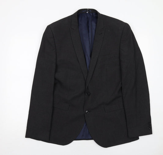 NEXT Mens Grey Polyester Jacket Suit Jacket Size 42 Regular