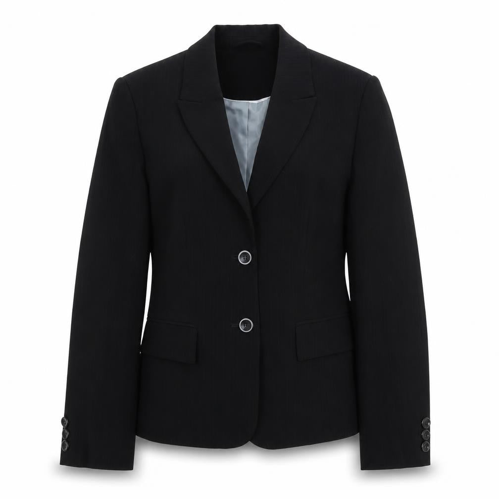 Amranto Womens Black Polyester Jacket Suit Jacket Size 12