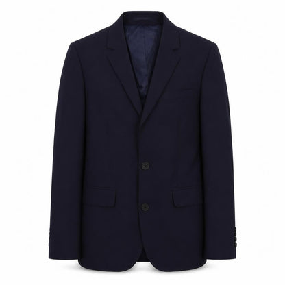 Front view of ASOS men’s blue polyester jacket suit jacket, size 36, regular