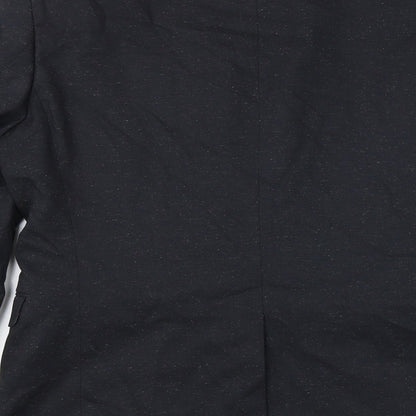 Next Mens Grey Polyester Jacket Suit Jacket Size 38 Regular - Flecked Pattern