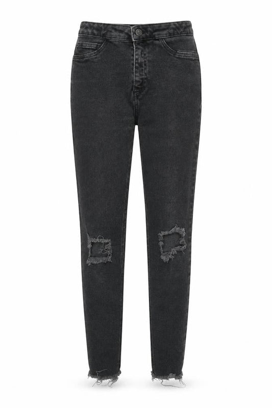 Zara Womens Grey Cotton Skinny Jeans Size 12 Regular Zip